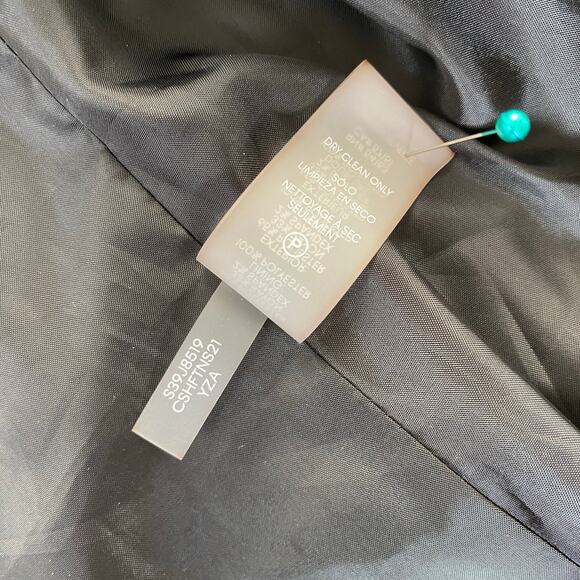 Calvin Klein Glenn Plaid Double Breasted Blazer Jacket Sz 8 Grey Black Plaid - Picture 11 of 11